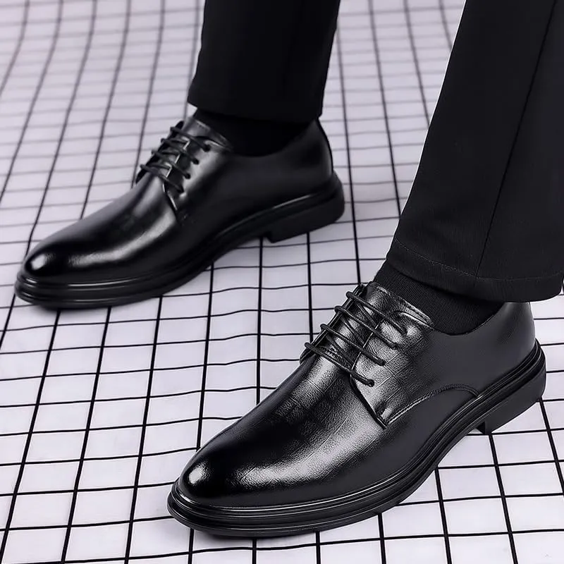 Men's Classic Lace-up Formal Dress Shoes Mens Patent Leather Business Oxford Shoes
