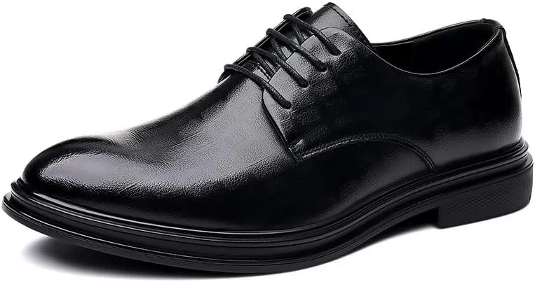 Men's Classic Lace-up Formal Dress Shoes Mens Patent Leather Business Oxford Shoes