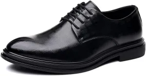 Men's Classic Lace-up Formal Dress Shoes Mens Patent Leather Business Oxford Shoes