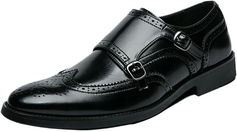Men's Classic Leather Classic Leather Wedding Formal Modern Derby Pointed Toe Non-Slip Softsole Oxford Shoes
