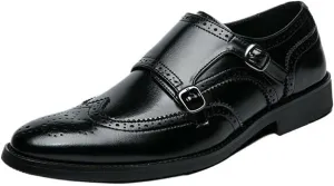 Men's Classic Leather Classic Leather Wedding Formal Modern Derby Pointed Toe Non-Slip Softsole Oxford Shoes