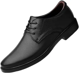 Mens Classic Leather Dress Shoes Classic Wingtip Breathable Comfortable Business Oxfords Shoes Non-Slip Softsole Walking Oxford Shoes