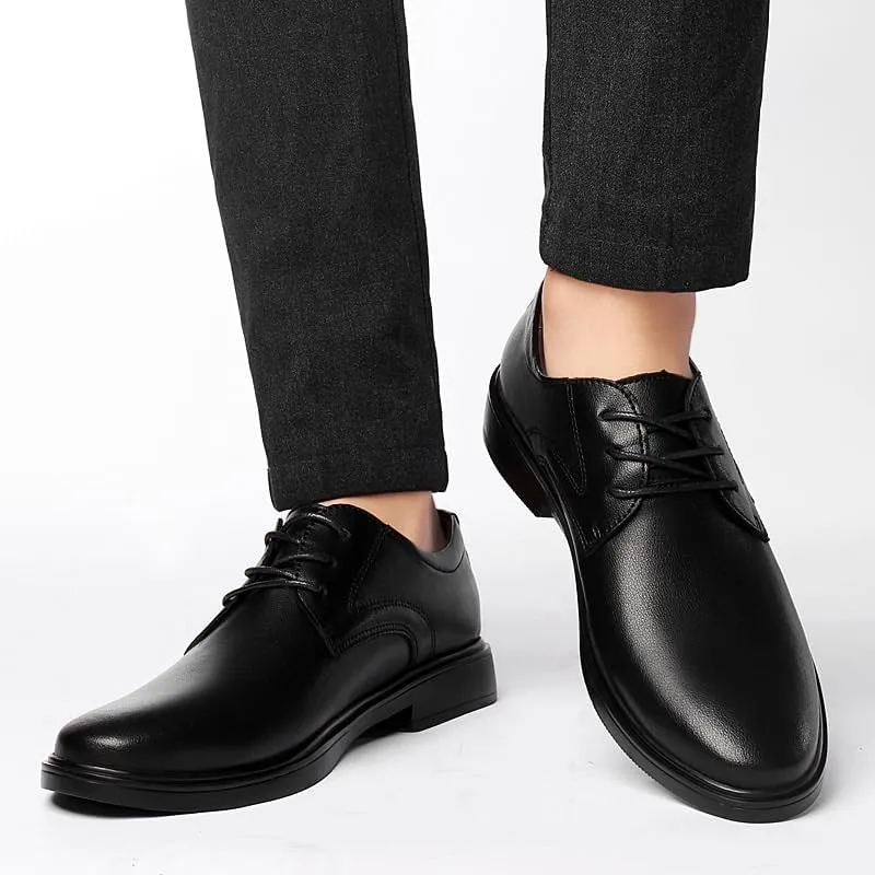Mens Classic Leather Dress Shoes Classic Wingtip Breathable Comfortable Business Oxfords Shoes Non-Slip Softsole Walking Oxford Shoes