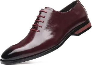Mens Classic Oxfords Dress Shoes Formal Business Brogues Derby Lace Up Shoes for Men Wedding Office Party Uniform