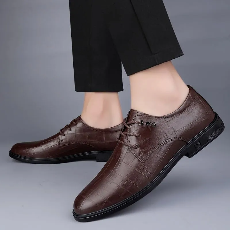Men's Classic Oxfords Shoes Mens Lace-Up Lightweight Casual Walking Dress Shoes