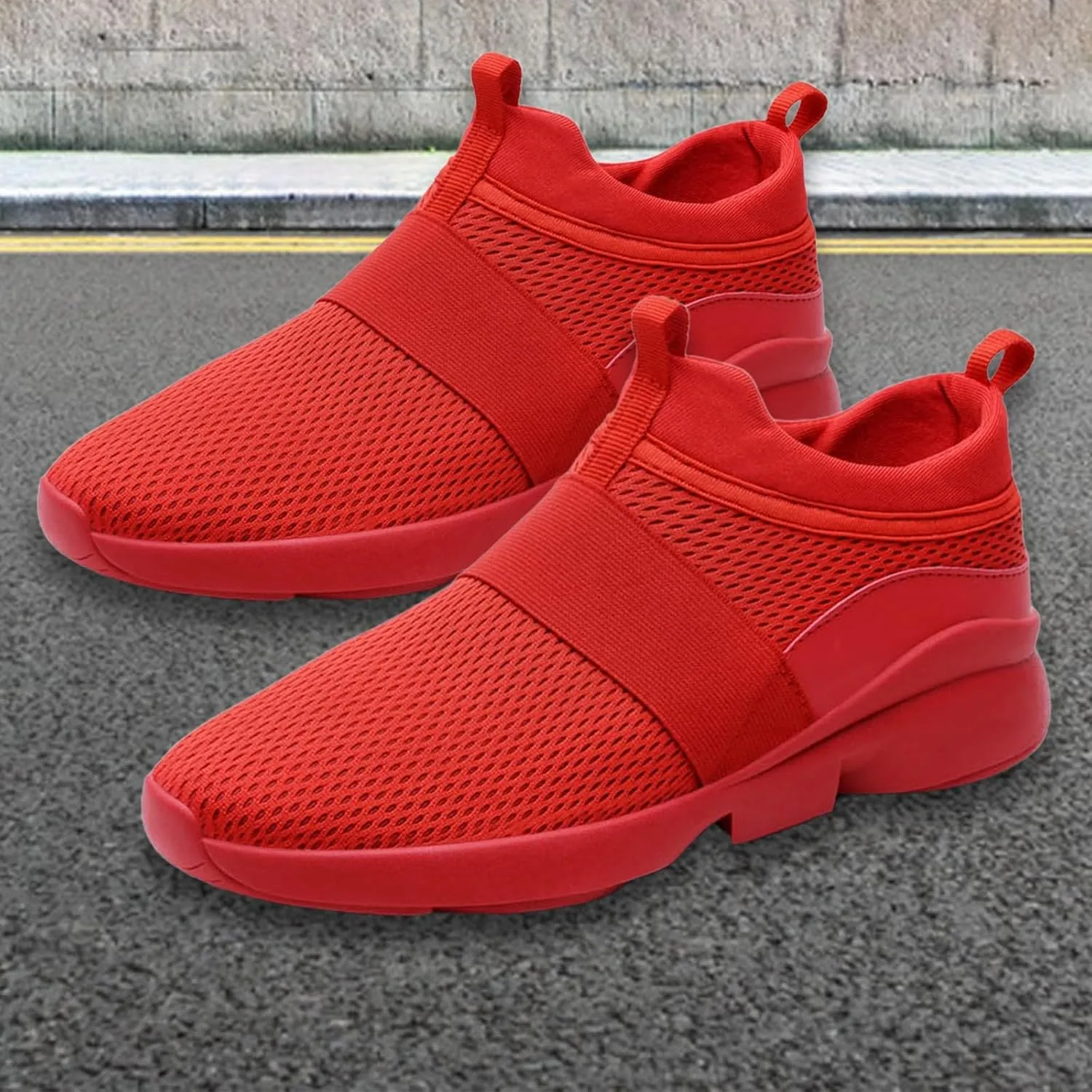 Men's Comfy Walking Shoes High Top Fashion Sneakers 2025 Closed Toe Flats Summer Solid Color Breathable Outdoor Comfortable Daily Casual Sneaker for Summer