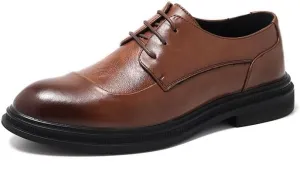 Men's Dress Shoes Breathable Men Leather Tuxedo Shoes Wingtip Brogue Oxfords for Men