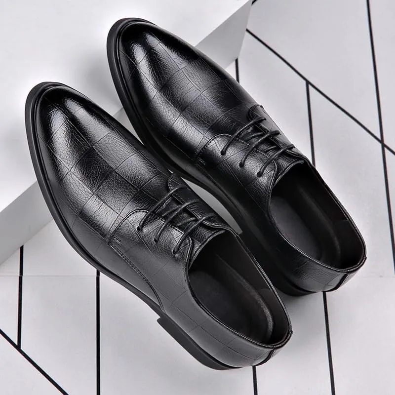 Men's Dress Shoes Casual Business Oxford Shoes for Men Classic Lace Up Formal Tuxedo Derby Shoes