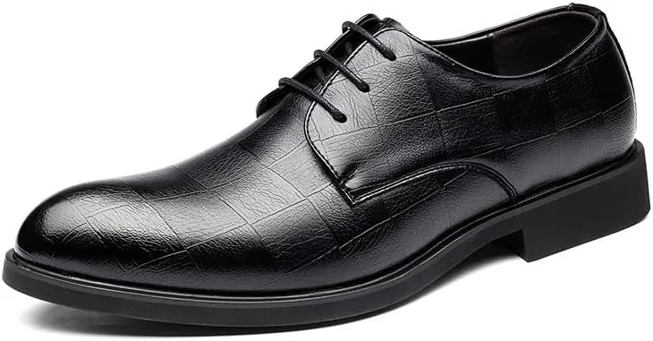 Men's Dress Shoes Casual Business Oxford Shoes for Men Classic Lace Up Formal Tuxedo Derby Shoes