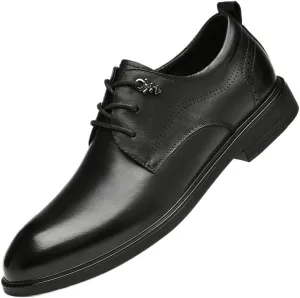 Men's Dress Shoes Classic Lace Up Formal Tuxedo Derby Shoes Genuine Leather Platform Oxfords for Men