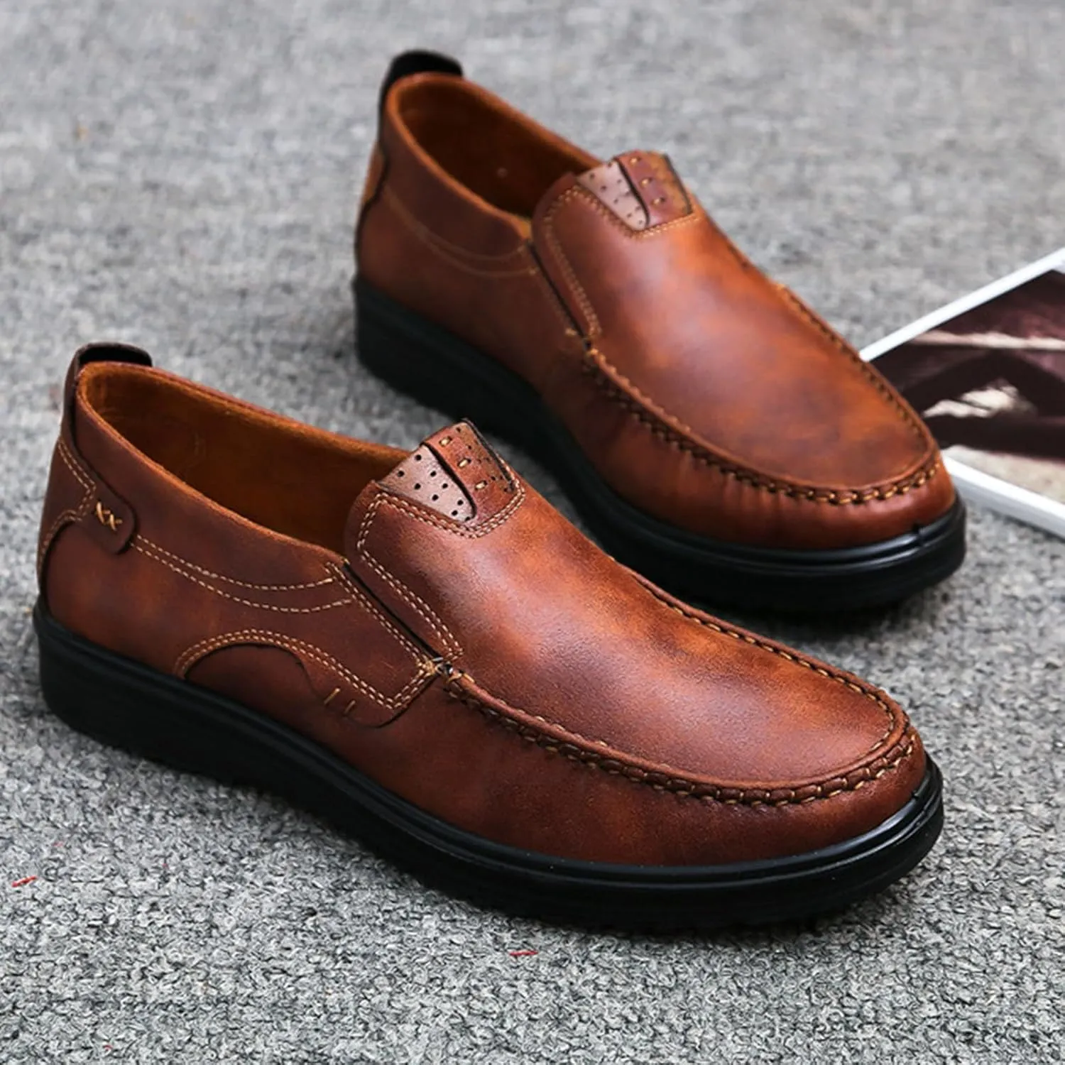 Mens Dress Shoes Womens Fashion Sneakers Womens Loafers Comfortable Dressy Flat Bottom Fashion Christmas Dress Shoes for Women Round Toe Flats Comfortable