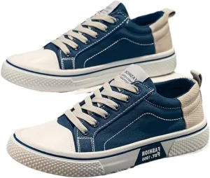 Men's Four Seasons Breathable Canvas Shoes,Lace-up Soft Sole Casual Casual Shoes