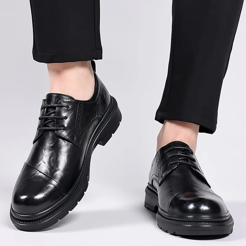 Men's Genuine Leather Dress Shoes Comfort Mens Business Casual Classic Oxfords Shoes
