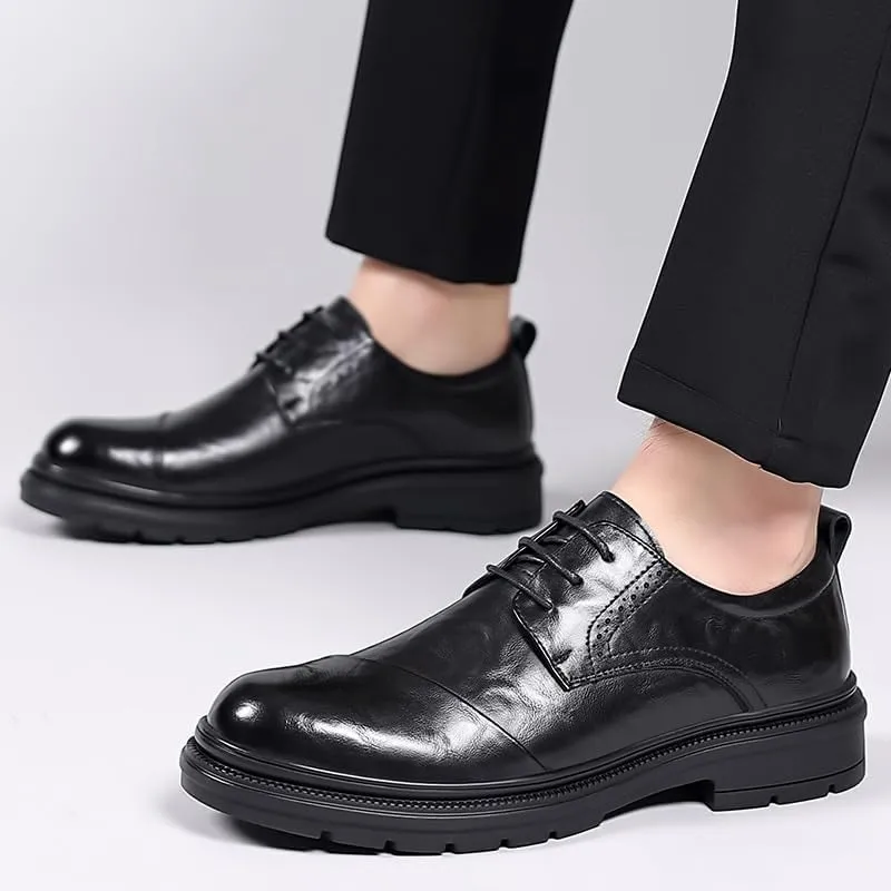 Men's Genuine Leather Dress Shoes Comfort Mens Business Casual Classic Oxfords Shoes