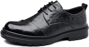 Men's Genuine Leather Dress Shoes Comfort Mens Business Casual Classic Oxfords Shoes