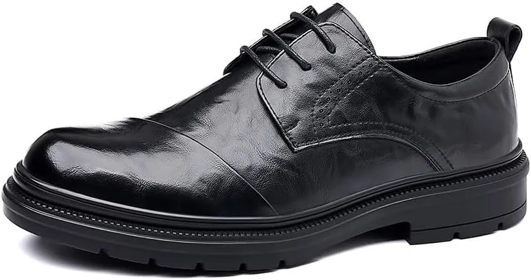 Men's Genuine Leather Dress Shoes Comfort Mens Business Casual Classic Oxfords Shoes