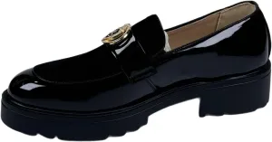 Men's Leather Lace Up Platform Block Heel Oxford Shoes