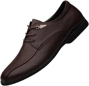 Men's Luxury Leather Oxford Shoes - Classic Lace Up Formal Business Dress Shoes for Work and Casual Wear