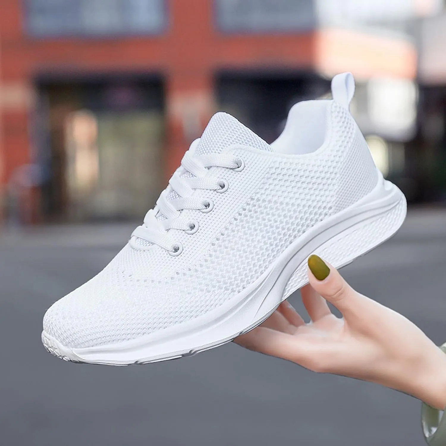 Men's Mesh Walking Shoes Fashion Sneakers 2025 Solid Color Casual Summer Lace-up Breathable Closed Toe Flat Bottom Outdoor Comfortable Daily Casual Shoe