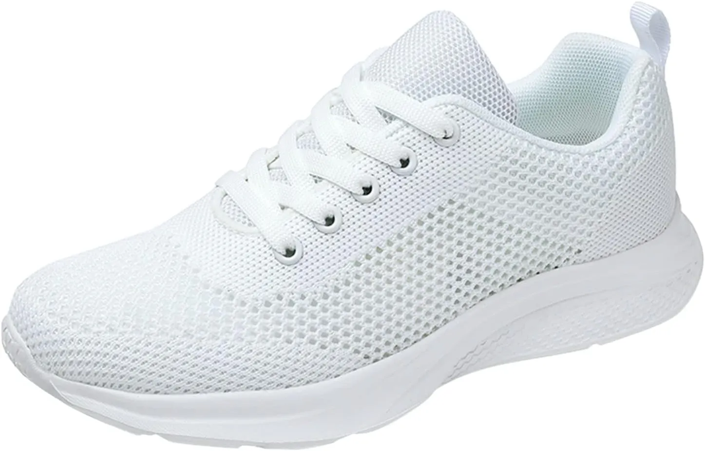Men's Mesh Walking Shoes Fashion Sneakers 2025 Solid Color Casual Summer Lace-up Breathable Closed Toe Flat Bottom Outdoor Comfortable Daily Casual Shoe