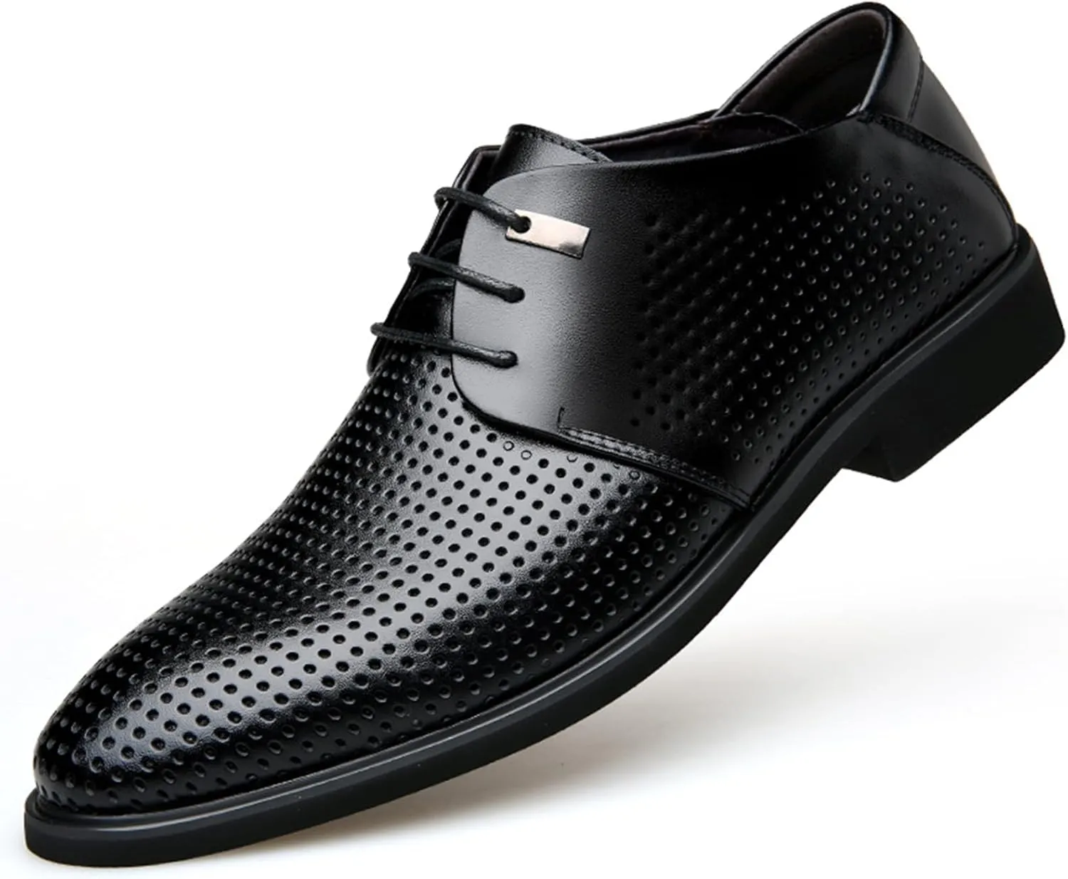 Mens Oxfords Leather Dress Shoes Casual Business Oxford Derby Leather Shoes Fashion Breathable Prom Business Wedding Dress Shoes