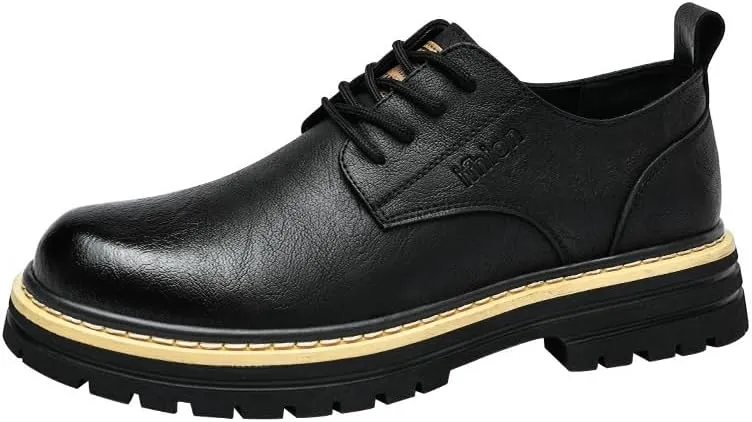 Mens Oxfords Shoes Lace up Classic Fashion Casual Dress Business Shoes Comfortable Breathable Lightweight Non Slip