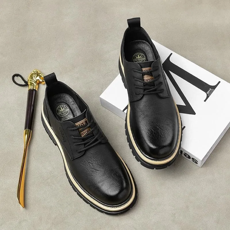 Mens Oxfords Shoes Lace up Classic Fashion Casual Dress Business Shoes Comfortable Breathable Lightweight Non Slip