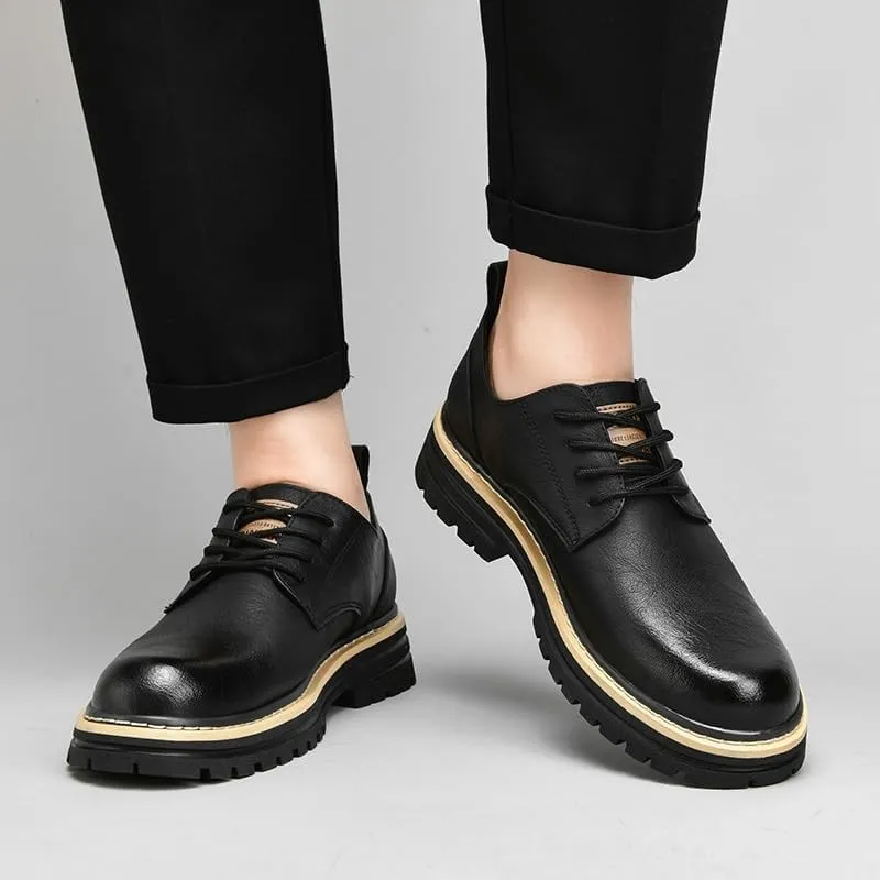 Mens Oxfords Shoes Lace up Classic Fashion Casual Dress Business Shoes Comfortable Breathable Lightweight Non Slip