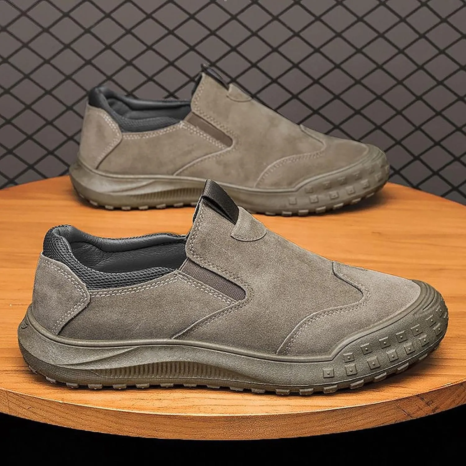Mens Shoes Casual Mens Slip On Sneakers Mens Loafers Casual Slip On Comfy Casual Closed Back Christmas Sneakers for Women Comfortable & Lightweight