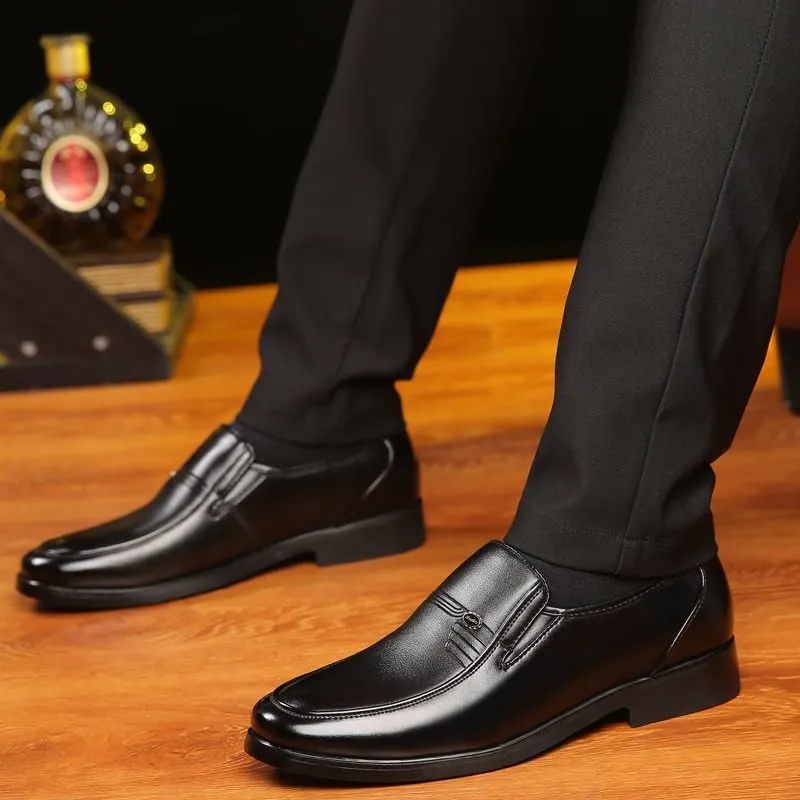 Men's Slip-On Oxford Shoes Men Classic Pointed Toe Gradient Design Tuxedo Loafers