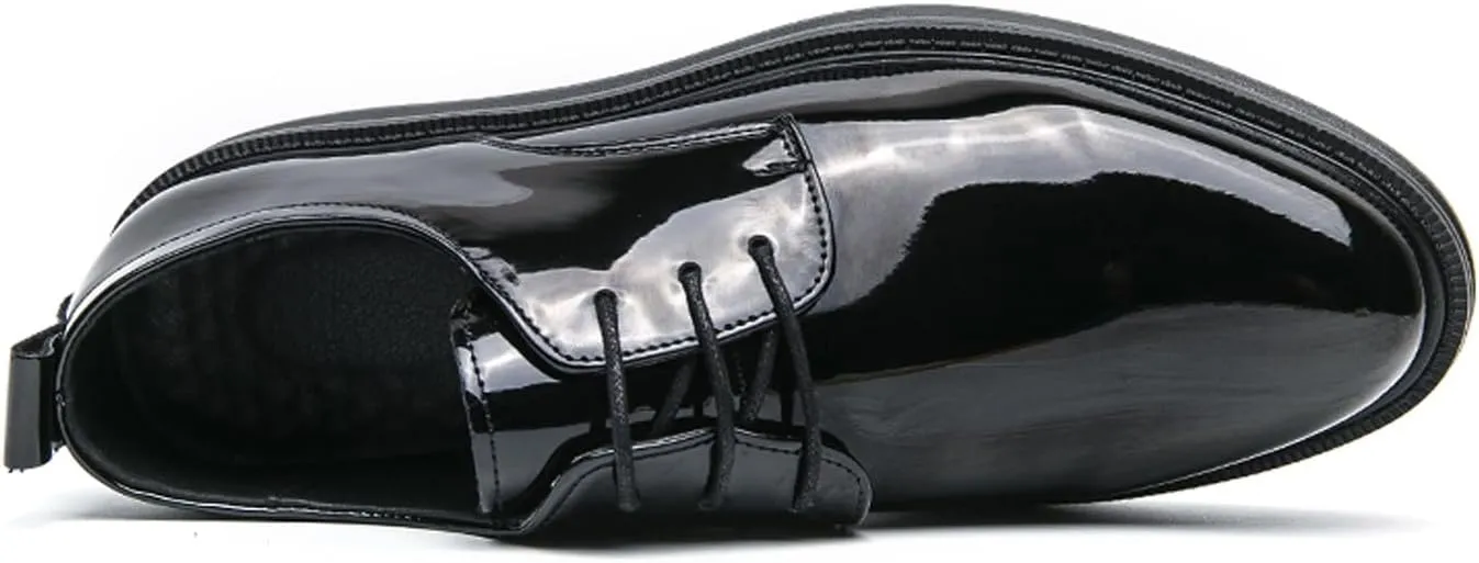 Mens Sneakers Black Prom Dress Oxfords Tuxedo Leather Derby Fashion Business Comfortable Casual Walking Shoes