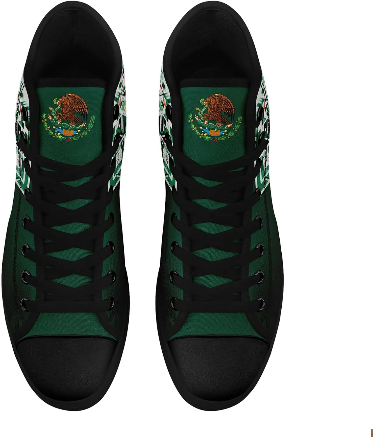 Mexico Flag High-Top Canvas Shoes for Men Women Unisex Stylish Breathable Skull Sneakers Gift Fashion Flat Footwear