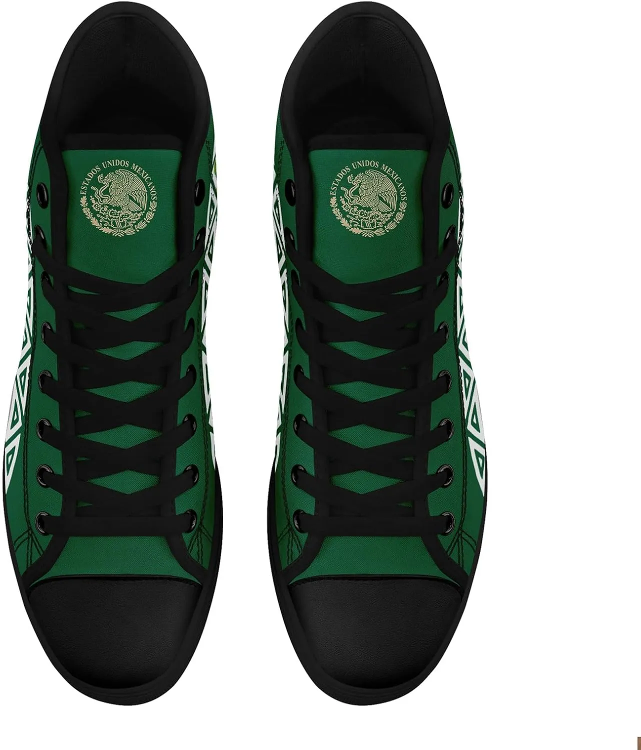 Mexico Flag High-Top Canvas Shoes for Men Women Unisex Stylish Breathable Skull Sneakers Gift Fashion Flat Footwear