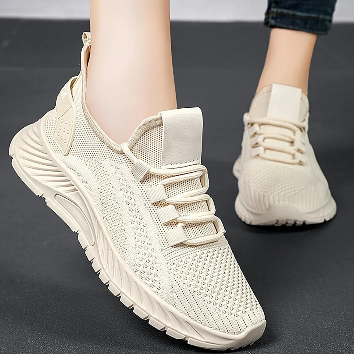 Non Slip Work Shoes Women Walking Sneakers for Women Loafers for Women Casual Round Head Christmas Tennis Shoes for Men Wide Toe Box Trendy Casual