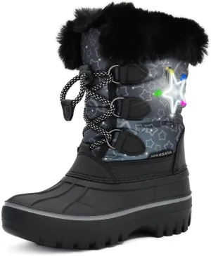 Nova Mountain Light Up Boots Boys Girls Little Kids Winter Snow Boots