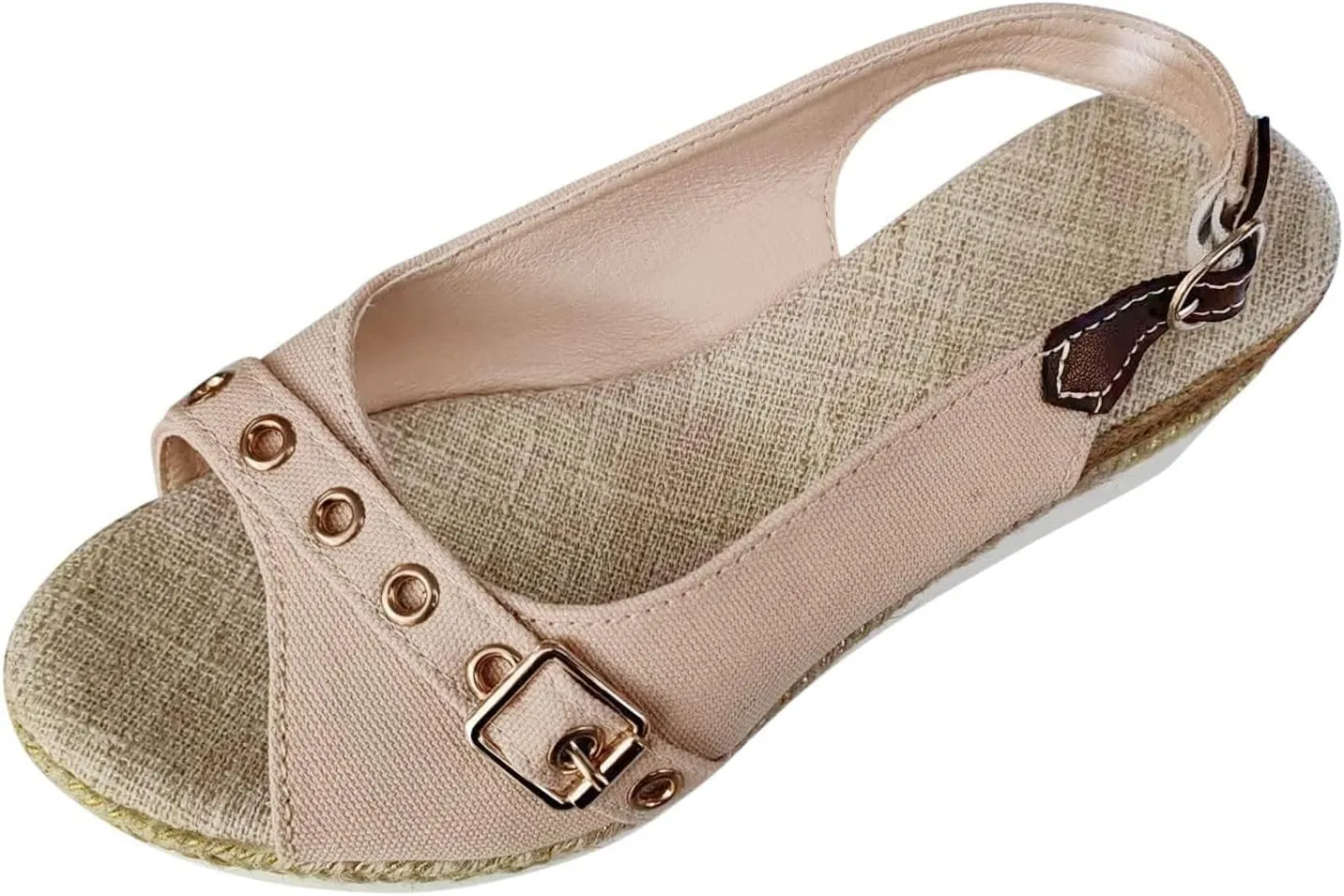 Orthopedic Sandals for Women Arch Support Walking Sandals Slip-on High Heels Open Toe Wedge Shoes Summer Beach Shoes