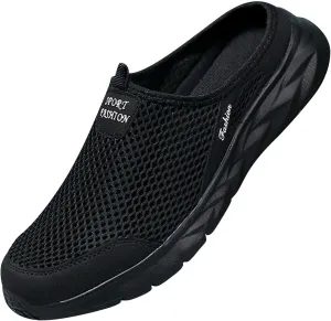 Orthopedic Walking Shoes Mules for Men 2025 Casual Mesh Summer Slip-On Breathable Slippers Closed Toe Mens Slingback Slides with Arch-Support