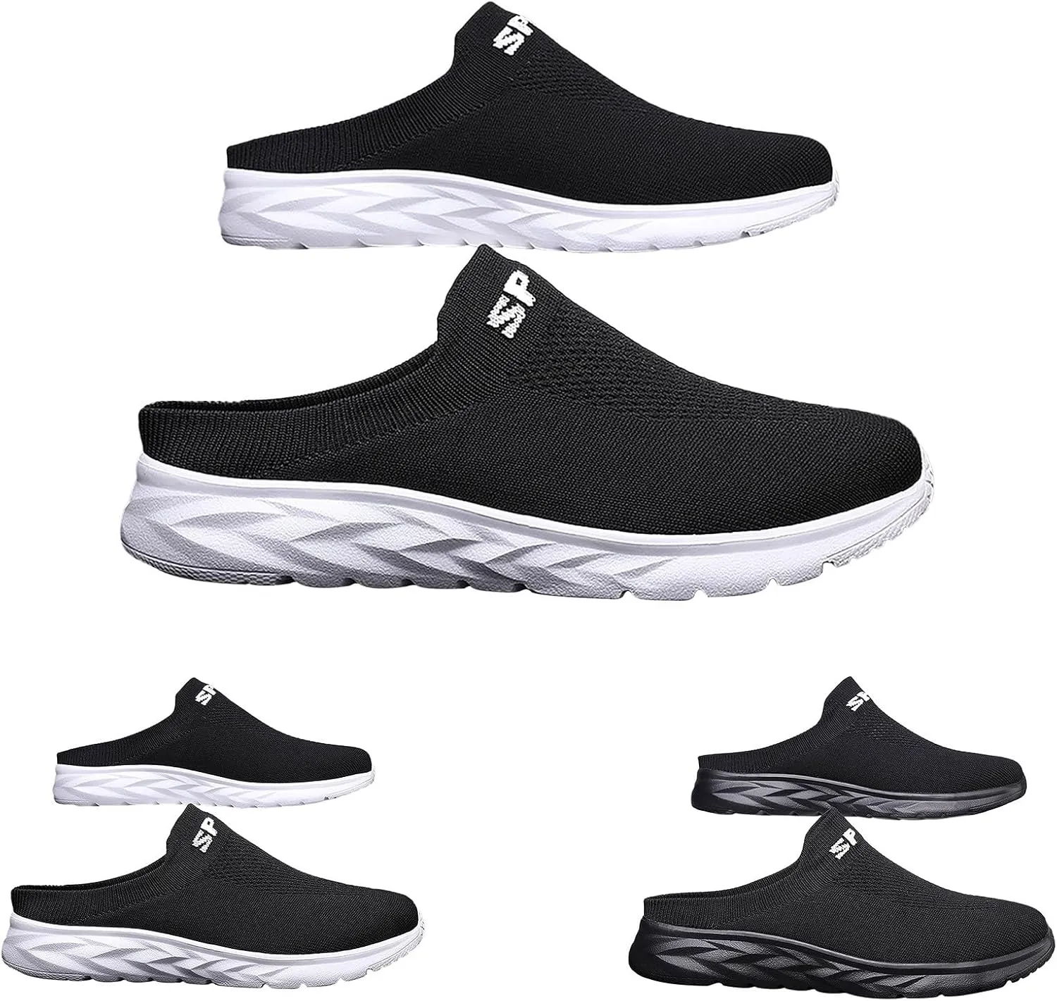 Orthopedic Walking Shoes Slides for Men 2025 Casual Mesh Summer Slip-On Breathable Slippers Solid Color Closed Toe Mens Slingback Mules with Arch-Support