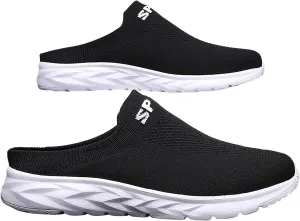 Orthopedic Walking Shoes Slides for Men 2025 Casual Mesh Summer Slip-On Breathable Slippers Solid Color Closed Toe Mens Slingback Mules with Arch-Support