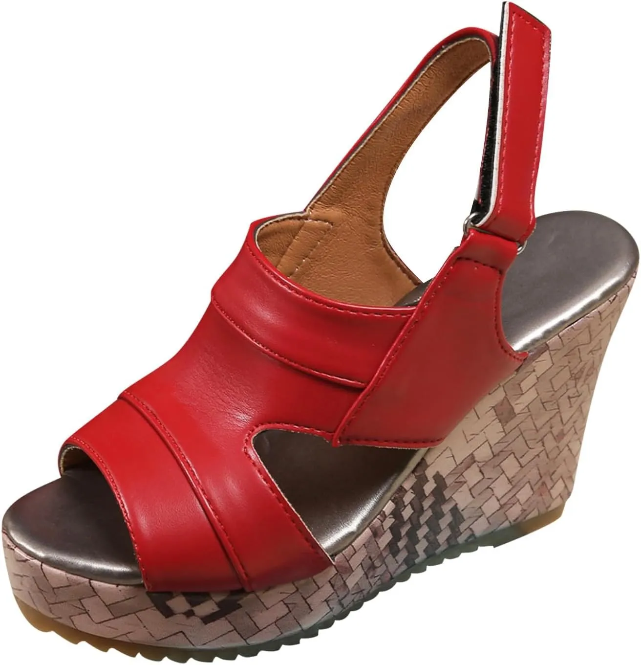 Platform Sandals for Women Wedge Ankel Strap Womens Wedge Sandals Lightweight Comfort Slip On Open Toe Summer Shoes