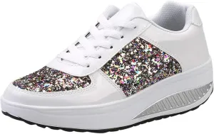 Platform Sneakers for Women Womens Fall Shoes Men's Casual Dress Sneakers Comfortable Dressy Slip on Women Loafers Shoes for Work Platform Sneakers for Women Black