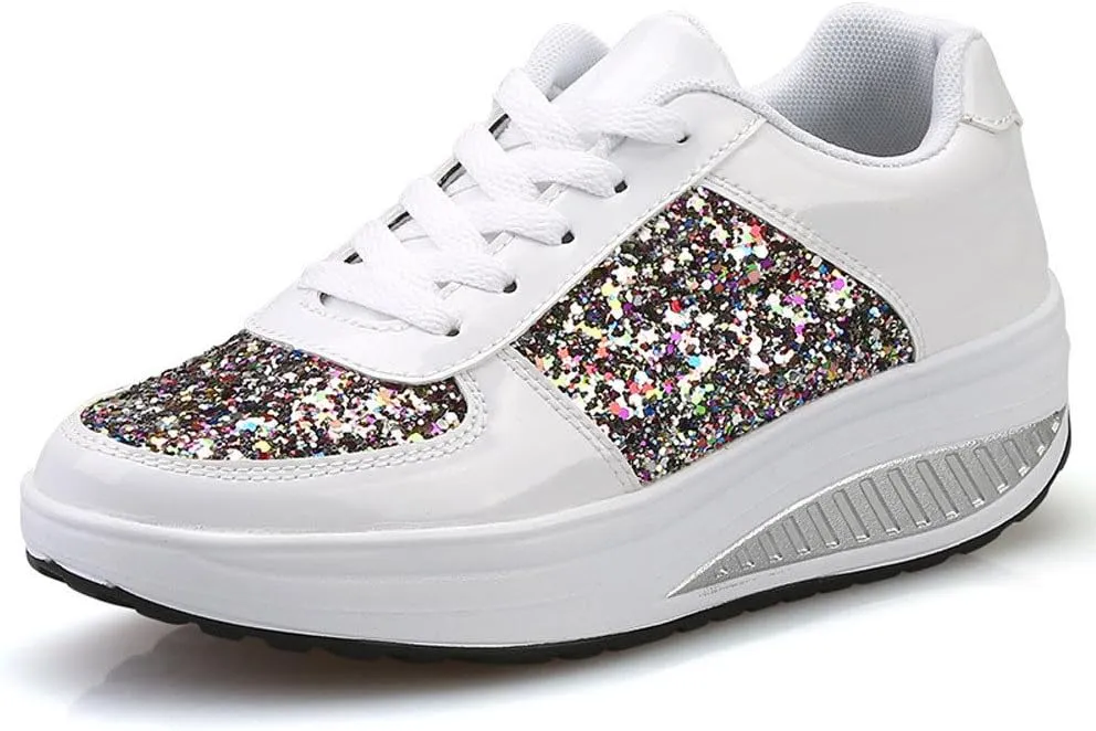 Platform Sneakers for Women Womens Fall Shoes Men's Casual Dress Sneakers Comfortable Dressy Slip on Women Loafers Shoes for Work Platform Sneakers for Women Black