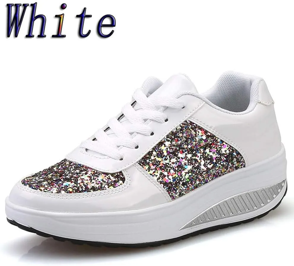 Platform Sneakers for Women Womens Fall Shoes Men's Casual Dress Sneakers Comfortable Dressy Slip on Women Loafers Shoes for Work Platform Sneakers for Women Black