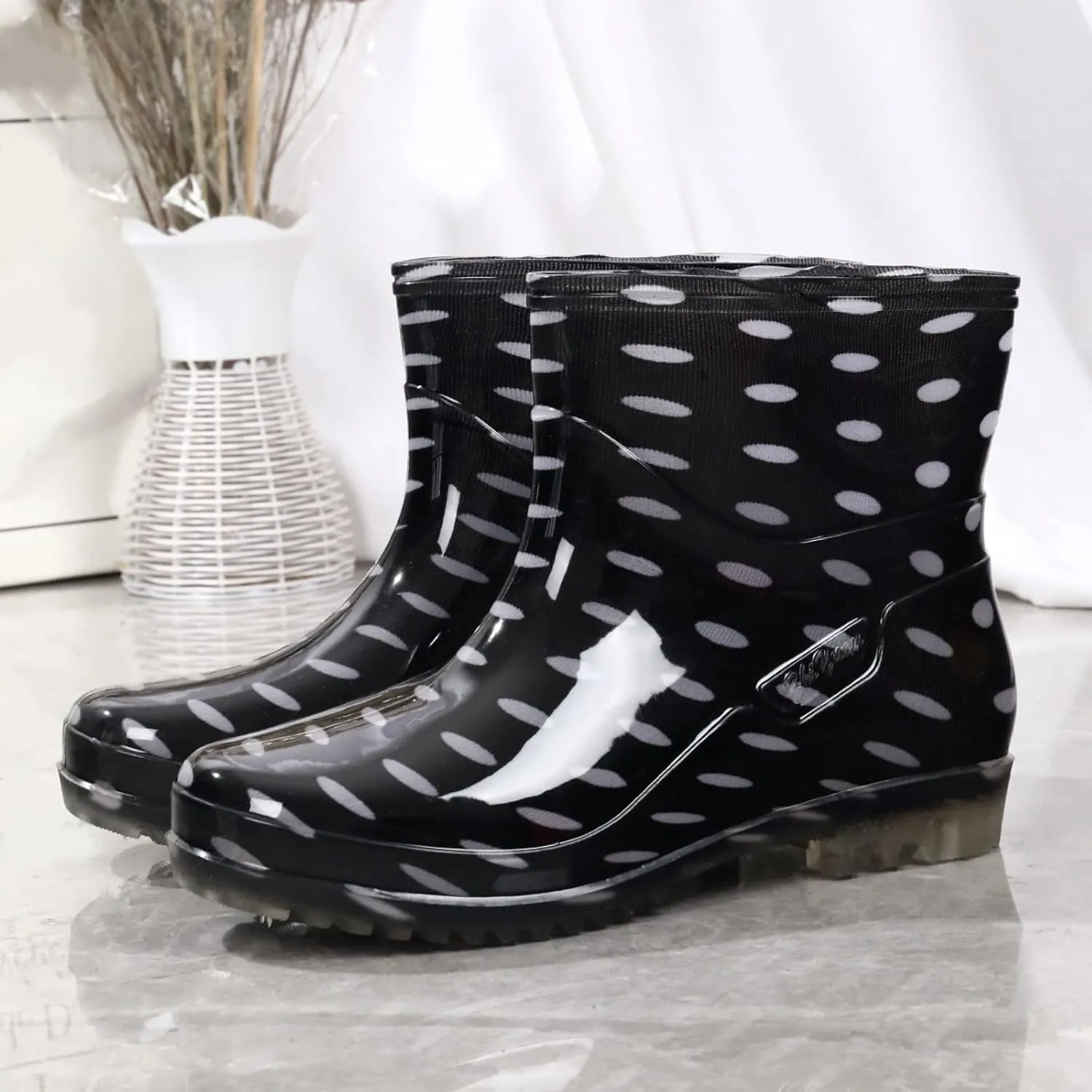 Rain Boots Women Wide Feet Mens Grounded Footwear Small Heel Booties Non Slip Work Barefoot Shoes Women's Mid Calf Rain Boots Waterproof Fashion Womens Chelsea Boots
