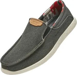 rismart Men's Slip on Loafers Breathable Canvas Casual Sneaker Walking Shoes