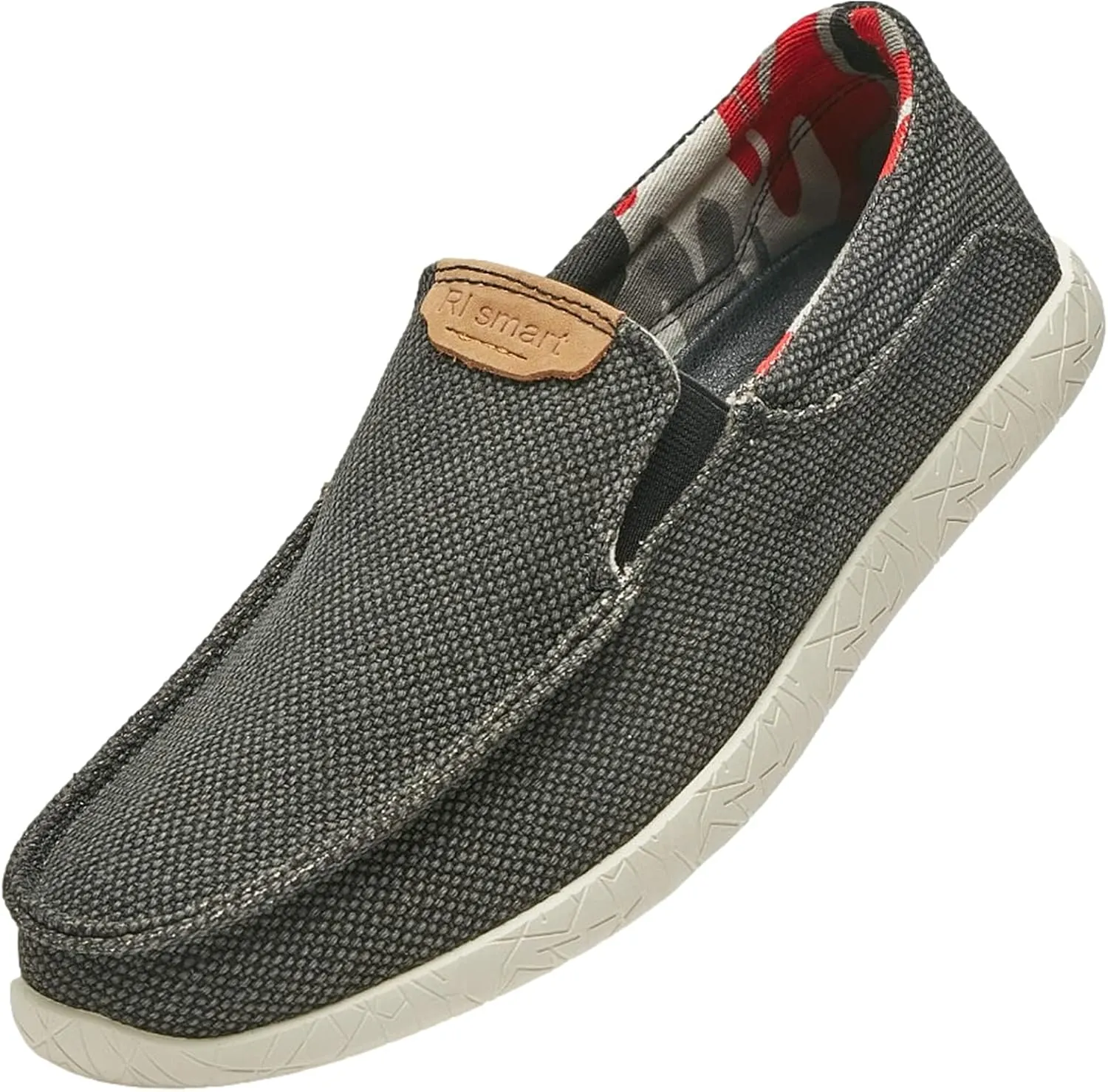 rismart Men's Slip on Loafers Breathable Canvas Casual Sneaker Walking Shoes