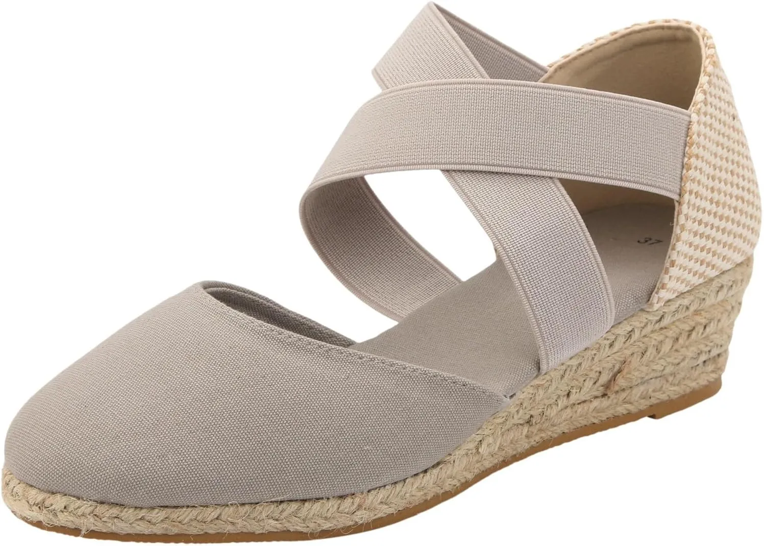 Roorsily Summer Versatile Sandals for Women Classic Slip On Thick High Heeled Sandals Casual Sandals Closed Toe Shoes