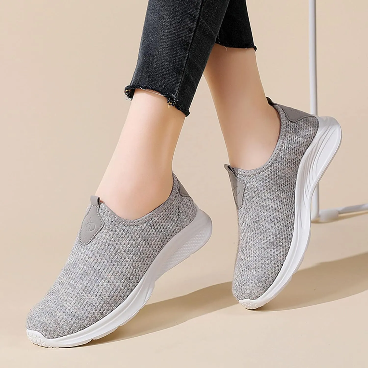 Running Shoes Womens Lightweight Sneakers for Women Womens Athletic Shoes Comfortable Dressy Slip on Mens Loafers Casual Slip On White Leather Sneakers for Women