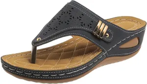 Sandals For Women 2025 Comfortable Walking Casual Dressy Summer Orthopedic Slippers Beach Orthotic Thong Flip Flops