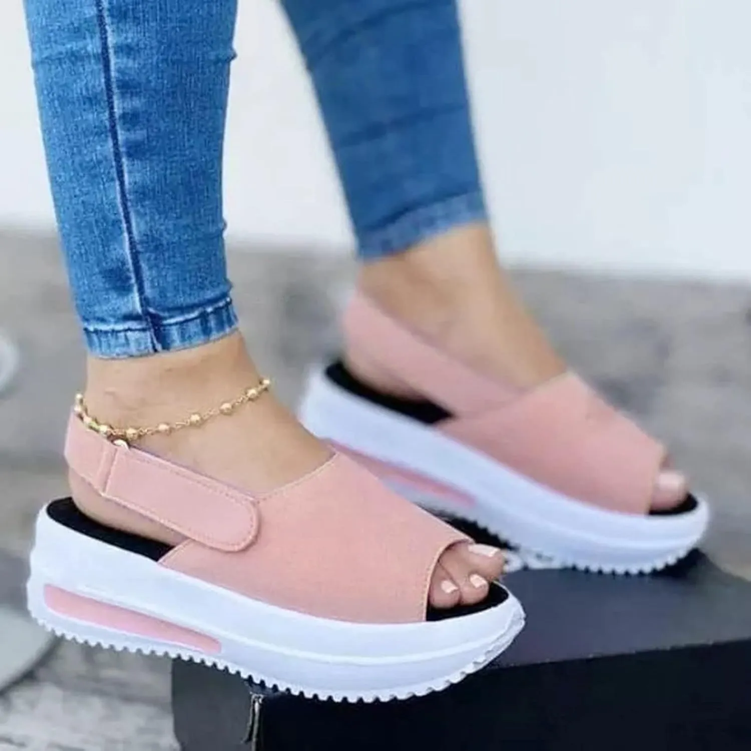 Sandals for Women Dressy Summer, Sandals for Women Causal Summer Peep Toe Platform Sandals Shoes Ladies Flip Flops